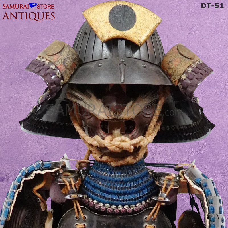 DT51 Antique Samurai Armor Edo period w/ 32 spliced-great helmet