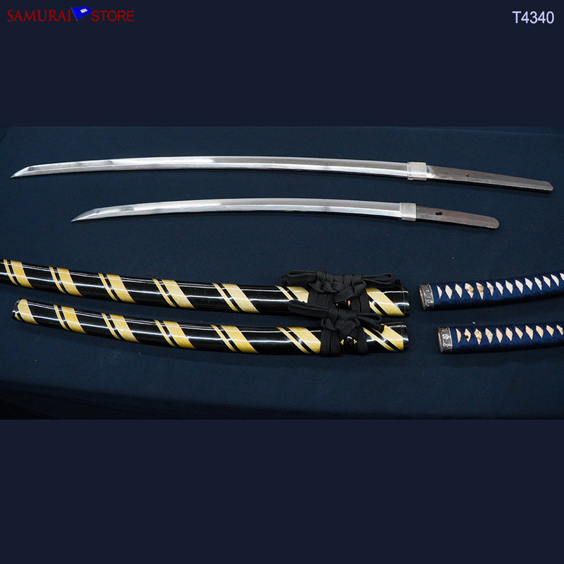 T4340 A Pair of Katana & Wakizashi swords SUKESADA in Ornate Mountings