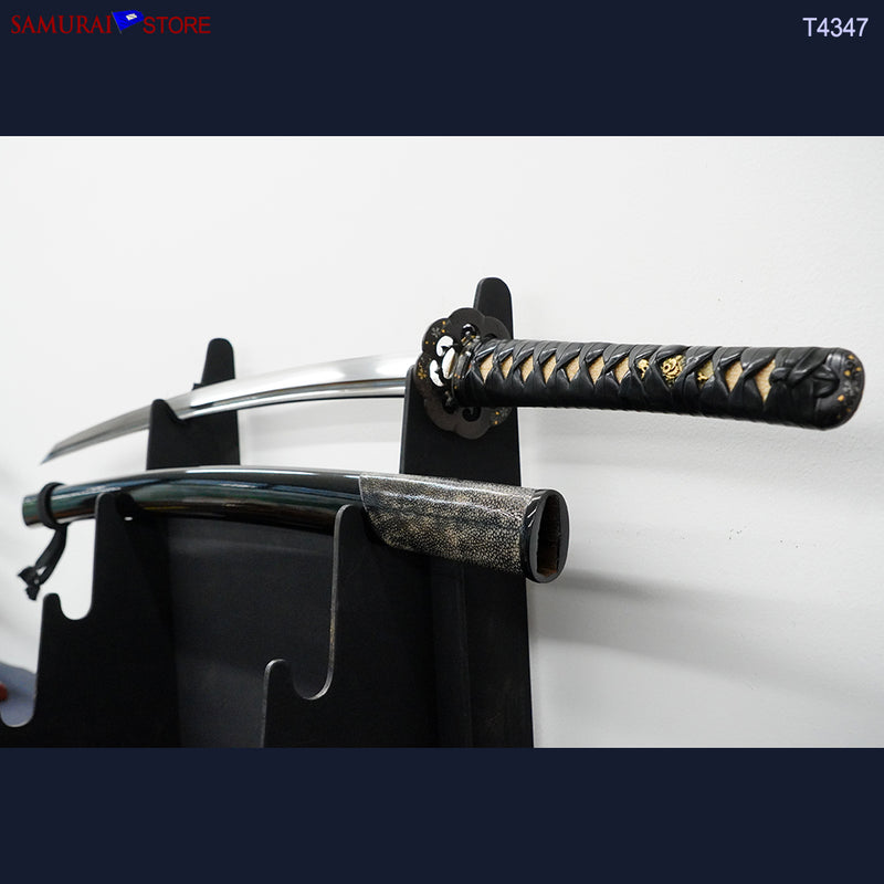 T4347 Katana Sword YASUNORI in Ornate Mounting - Contemporary Bo-Hi