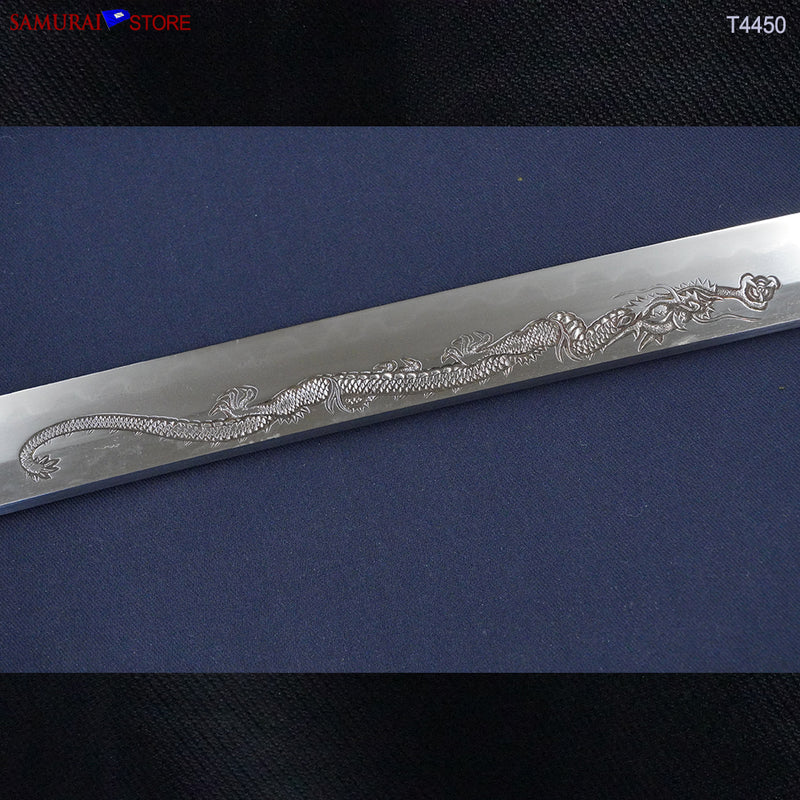 T4450 Katana Sword Tadatsuna Dragon Engravings w/ Antique Ornate Mountings NBTHK Hozon certificated