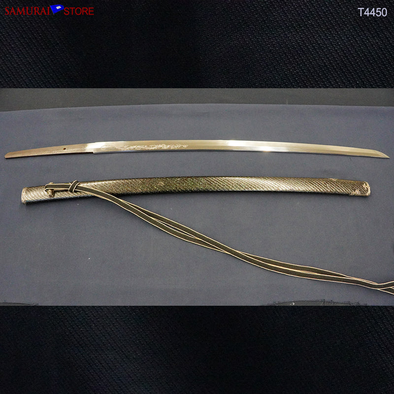 T4450 Katana Sword Tadatsuna Dragon Engravings w/ Antique Ornate Mountings NBTHK Hozon certificated