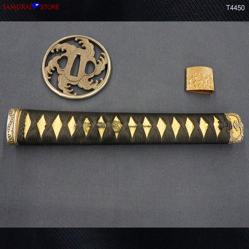 T4450 Katana Sword Tadatsuna Dragon Engravings w/ Antique Ornate Mountings NBTHK Hozon certificated