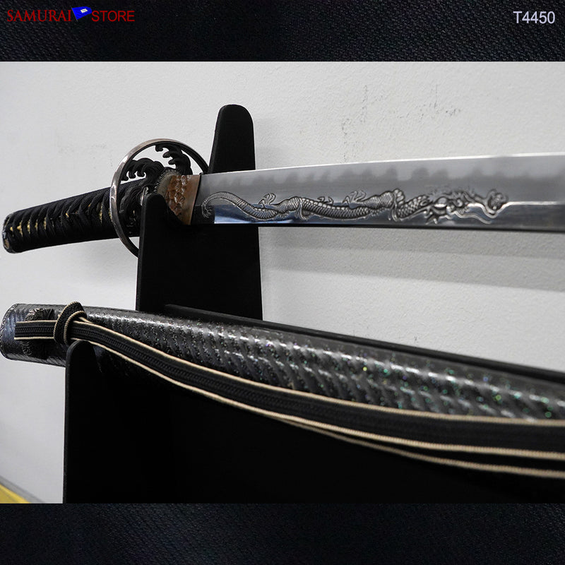 T4450 Katana Sword Tadatsuna Dragon Engravings w/ Antique Ornate Mountings NBTHK Hozon certificated