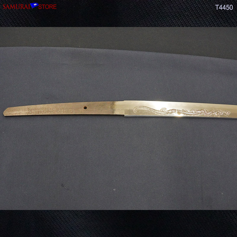 T4450 Katana Sword Tadatsuna Dragon Engravings w/ Antique Ornate Mountings NBTHK Hozon certificated