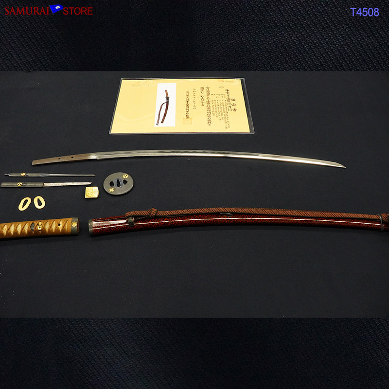 T4508 Antique Katana Sword MORISHIGE - NBTHK Hozon & Tokubetsu certificates 1300's