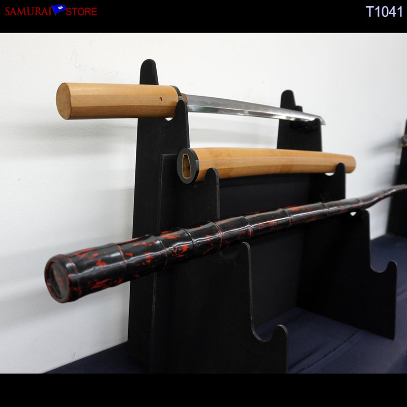 T1041 Wakizashi Sword KANEMORI in Shikomi-Zue Cane w/ NBTHK certificate - SAMURAI STORE