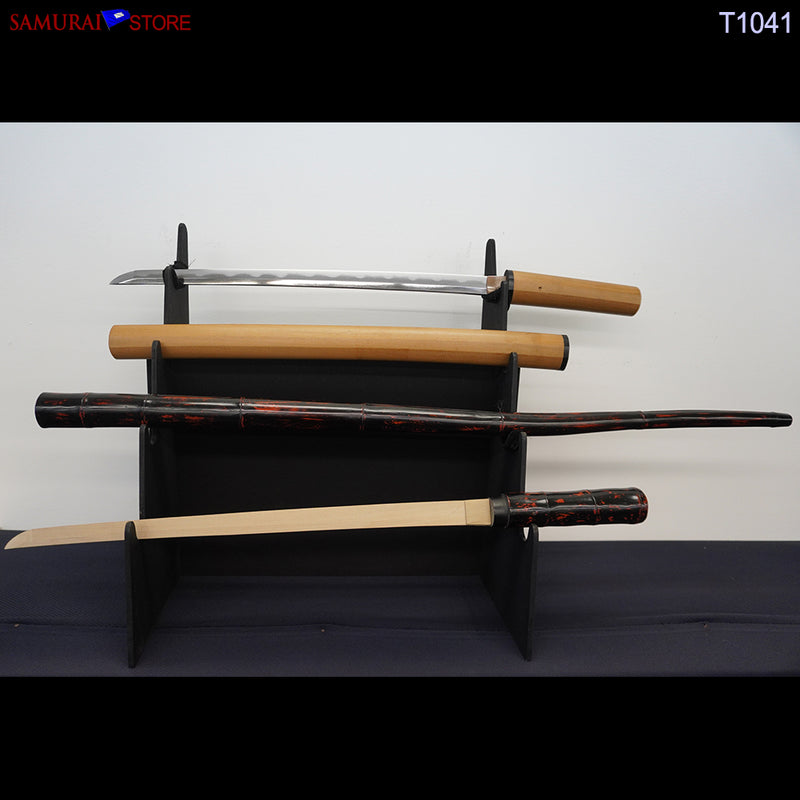 T1041 Wakizashi Sword KANEMORI in Shikomi-Zue Cane w/ NBTHK certificate - SAMURAI STORE
