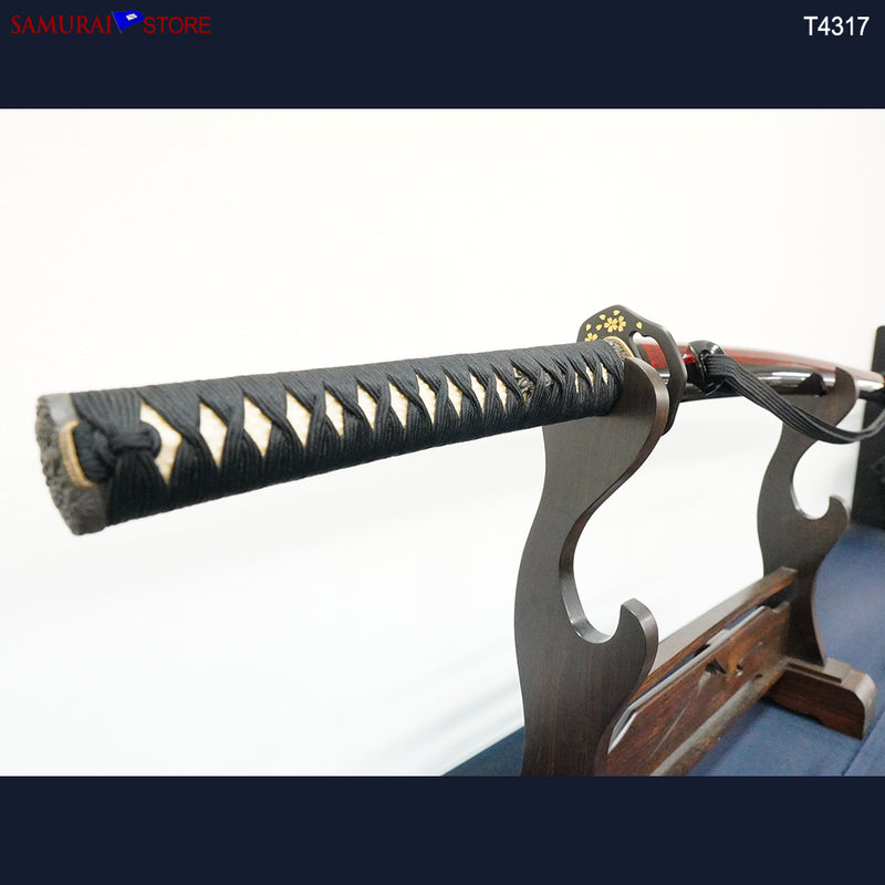 T4317 Katana Sword w/ Ornate Mountings KANEMOTO - antique