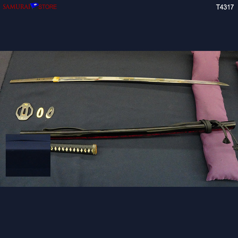 T4317 Katana Sword w/ Ornate Mountings KANEMOTO - antique